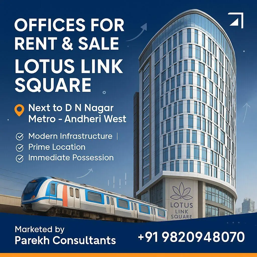 Commercial Office on Rent Sale Lotus Link Square D N Nagar Metro Station Andheri West, Mumbai 400058 Western Subhurbs