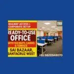 Ready-to-Use Office with 100 Seats, Cabins & Terrace | Sai Bazaar, Santacruz West, Western Suburbs, Mumbai 400054